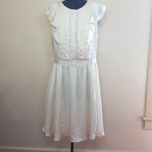 Banana Republic Cream Polyester Chiffon Dress Size 12